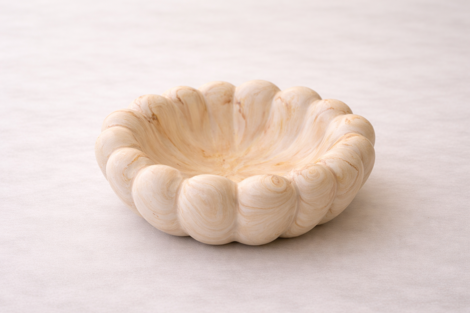 Scalloped Trinket dish - Terracotta Marble