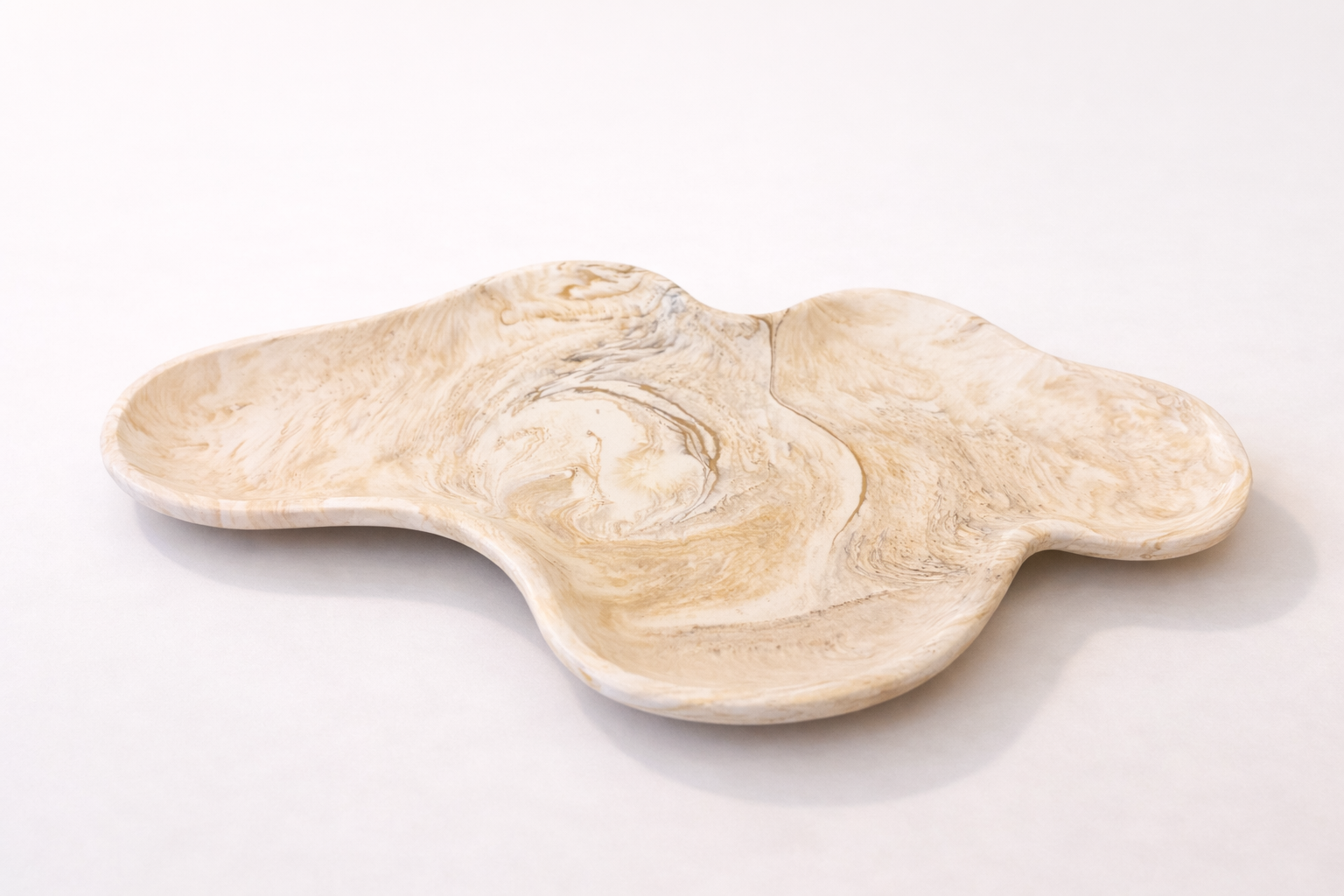 Curved Tray - Neutral Marble