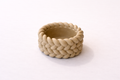 Braided tealight holder - Brown