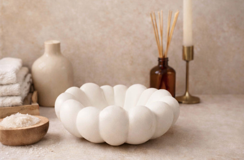 Scalloped Trinket Dish - Neutral