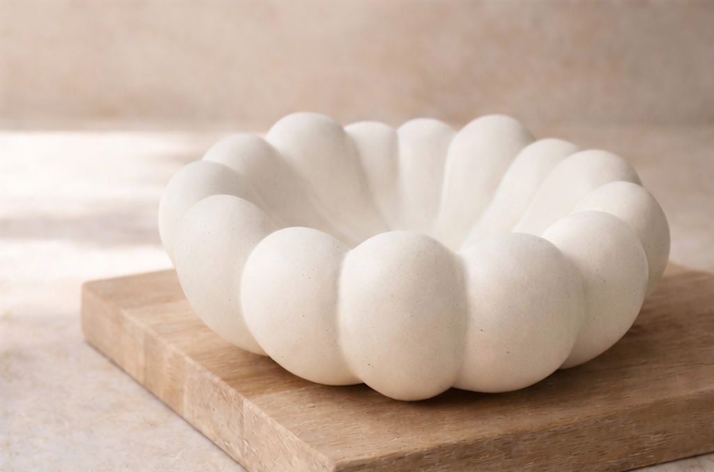 Scalloped Trinket Dish - Neutral