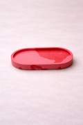 Oval Tray - Pink/Red